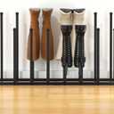 Urban Deco Free Standing Shoe Racks, Boot Organizer for Tall Boots, Black Metal Boot Rack Fit for 8 Pairs, Shoe Organizer for Dorm Room, Closet, Entryway (Black-8pairs)