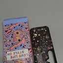 Petitian for Samsung Galaxy S25/S24 Case with Wallet - Women Girls Cute Girly Aesthetic Unique Design with Leather Credit Card Holder Cardholder Stand Wristband, Grow Flower