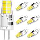 G4 LED Bulb T3 JC Bi-Pin Base 3W AC/DC 12V Daylight White 6000K 20W-25W Halogen Bulb Replacement for Under Cabinet Puck Light, Chandelier, RV, Landscape Lighting (6 Pack)