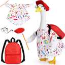 Back to School Porch Goose Outfit with Schoolbag for 23" Statue