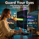 Magnetic Computer Privacy Screen Shield 23 Inch for Frameless Monitor Thin Bezel 16:9 Widescreen, Hanging Removable Anti Blue Light Privacy Filter Protector Eye Protection