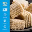Loacker Quadratini Vanilla Wafer Cookies LARGE - 30% Less Sugar - Premium Crispy Bite Size Wafers - NON-GMO - LARGE Pack of 6 (EXP 02/28/27)