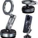 for MagSafe Car Mount  Vacuum Lock Magnetic Phone Holder with Strong Suction Cup, Adjustable Extendable Phone Stand, 360 Rotatable Dashboard & Windshield Mount for iPhone 16 15 14 13 12 Pro Max