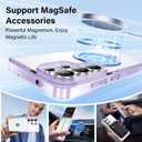 for Samsung Galaxy S26 Ultra Case with Magnetic Stand, Purple | Crystal Clear Case,Rigorous Drop Protection, Great Grip Feeling, Slim Shockproof Phone Cover
