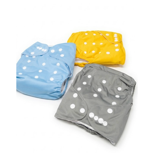 ALVABABY Baby Cloth Diaper 3 Pack with 12 Inserts One Size Cloth Diaper Covers Adjustable Washable Reusable for Baby Girls and Boys