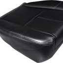 GXARTS Driver or Passenger Side Bottom Replacement Leather Seat Cover Black Compatible with Chevy Avalanche Silverado Suburban Tahoe GMC Sierra Yukon 2007 2008 2009 2010 2012 2013 2014