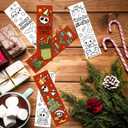 2 x Christmas Color Your Own Bookmarks-120 Pcs Spooky Christmas DIY Coloring Blank Bookmark Xmas Winter Holiday Party Gift Art Craft Supplies for Kids Goodie Bag Fillers Classroom Reading Rewards