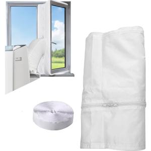 gulrear Inverter Portable Air Conditioner Window Seal Kit Compatible with Midea Duo Etc Inverter Ac 14000 BTU Hose-in-Hose Portable AC Window Vent kit 158inch Casement Window Vent Velcro Panel kit