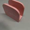 ALELION Pink Napkin Holder for Table - Wooden Napkin Holders for Kitchen - Pink Kitchen Decor and Accessories for Dining Room Table - Wood Napkin Dispenser