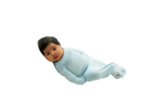 Swaddelini Swaddle Sleep Sack, Easy-to-Use Baby Sleep Sack, Helps Babies Sleep Longer, 0-3 Months, 6-12 Pounds, Made in USA, Blue