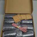 8 Pack 8 Ounce Amber Glass Bottle with Lids Vanilla Extract Homemade Brown Bottle 8 oz and 8 Pcs Vanilla Extract Stickers for Syrup Gift Glass Food Storage Canister Set Sauce Beans