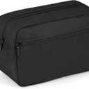 Elviros Travel Toiletry Bag for Women and Men,Lightweight Makeup Bag Hanging Dopp Kit with Shaving Compartment Cosmetic Organizer Large Tool Bag Travel Essentials,Gifts for Men(Large,Black)