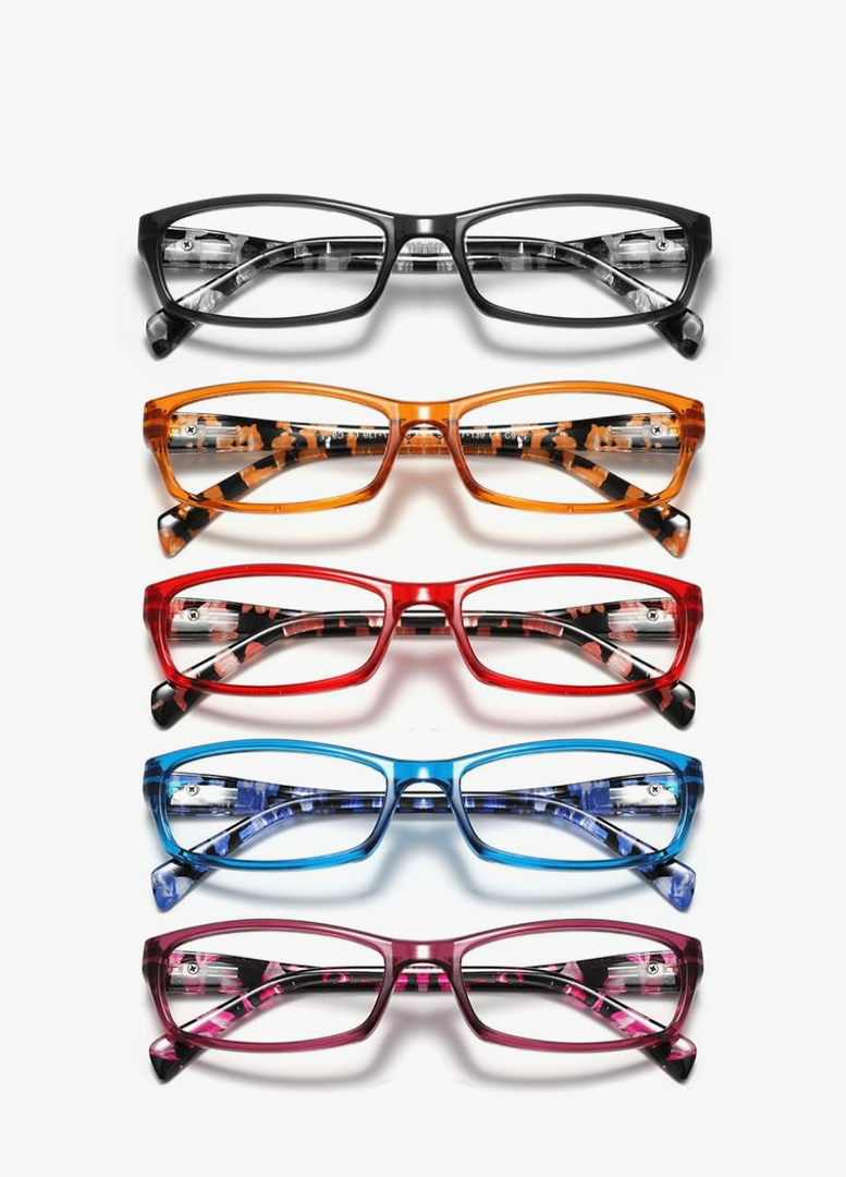 Reading Glasses for Women Men- Blue Light Blocking Spring Hinge Computer Readers Anti Glare UV Eyeglasses 0.75