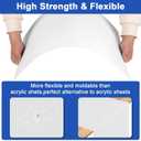 2Pack White Thin ABS Plastic Sheet 24" x 28" x 1/16" Thick White Rigid Thermoplastic Sheet (Upgrade Surface) 1.5MM Flexible High Tensile ABS Moldable Plastic Panel for Crafts, DIY, Signs