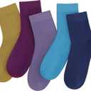 SERISIMPLE Women Thin Viscose Bamboo Socks Crew Lightweight Above Ankle Casual Dress Sock For Ladies Bootie Trouser (4 Pairs Royal Colors)