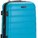 Rockland Melbourne Hardside Expandable Spinner Wheel Luggage, Carry-On 20", Turquoise