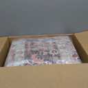 YOH Boho Washable Rug 8x10, Rust Red Vintage Non Slip Area Rug, Distressed Indoor Carpet for Living Room Bedroom Kitchen Office