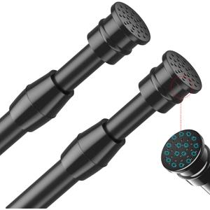 AIZESI Spring Tension Curtain Rods Short Tension Rod (Black,28" to 38"-2Pcs)