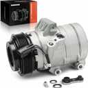 A-Premium Air Conditioner AC Compressor with Clutch Compatible with Ford Fusion 2006-2012 & Lincoln MKZ 2010, Zephyr 2006 & Mercury Milan 2006-2011, w/Oval Plug, Only for 4-3/8 "Diameter Pulley