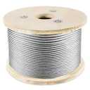 3/16" Stainless Steel Cable 500FT, 7 x 19 Strand Wire Rope Aircraft Cable, 3700lbs Breaking Strength for Deck Cable Railing, Ziplines, Clotheslines, and DIY Balustrades