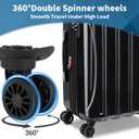 2Pcs Luggage Suitcase Wheels,Only Compatible with DELSEY Carry-On Plus 21 Inch,luggage wheels replacement with Screws/screwdriver,360 Rotation Spinner Wheel,Mute Double Row Swivel Wheel(Black)