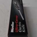 Mueller Ultra-Carver Electric Knife for Carving Meats, Poultry, Bread, Crafting Foam. Stainless Steel Blades, Powerful Motor, Ergonomic Handle, One-Touch On/Off Button, Serving Fork Included, White