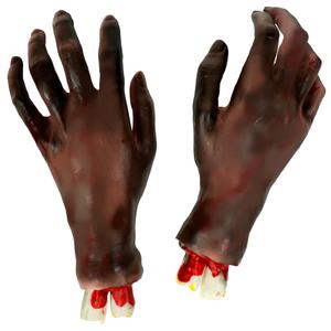 KatchOn, Fake Human Bloody Severed Hand - Body Parts Halloween Props | Fake Hands Scary Halloween Decorations | Bloody Decorations, Fake Hands Zombie Decorations | Scary Hand Props for Haunted House