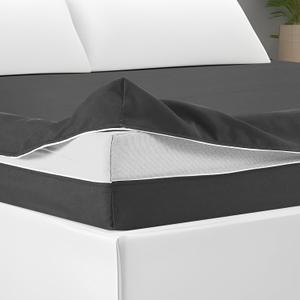 Zippered Mattress Fitted Protector Deep Mattress Encasement Soft Zipper Fitted Sheet Microfiber Bed Sheet Cover for Bed(Dark Gray,King,12-16in)