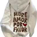 GORGLITTER Women's Leopard Cheetah Printed Y2K Street Wear Vintage Hoodie Fall Animal Long Sleeve Hooded Sweatshirts (Light Grey), S