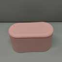 Mini Trash Can with Lid Removable Small Garbage Can, Tiny Plastic Trash Bin, Pop Up Countertop Wastebasket, Counter Garbage Lint Bin for Bathroom,Office,Kitchen,Desk,Coffee Table(Pink)