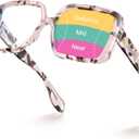 VISOONE Oversized Progressive Multifocal Anti-Fog Reading Glasses with Blue Light Blocking Fashion Readers Women Harvard (Petal Pink Tortoise)