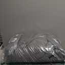 HYMOKEGE Oversized King Comforter Set Seersucker 7 Pieces, All Season Luxury Bed in a Bag for Bedroom, Bedding Set with Comforter, Sheets, Pillowcases & Shams, Dark Grey