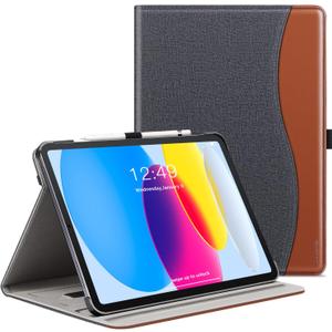 ZtotopCases for iPad 10th Generation Case 10.9 Inch 2022(A2696/A2757/A2777), Premium PU Leather Folio Stand Cover with Slot, Auto Wake/Sleep, Multi-Angles for iPad 10th Gen 10.9" Case, Denim Black