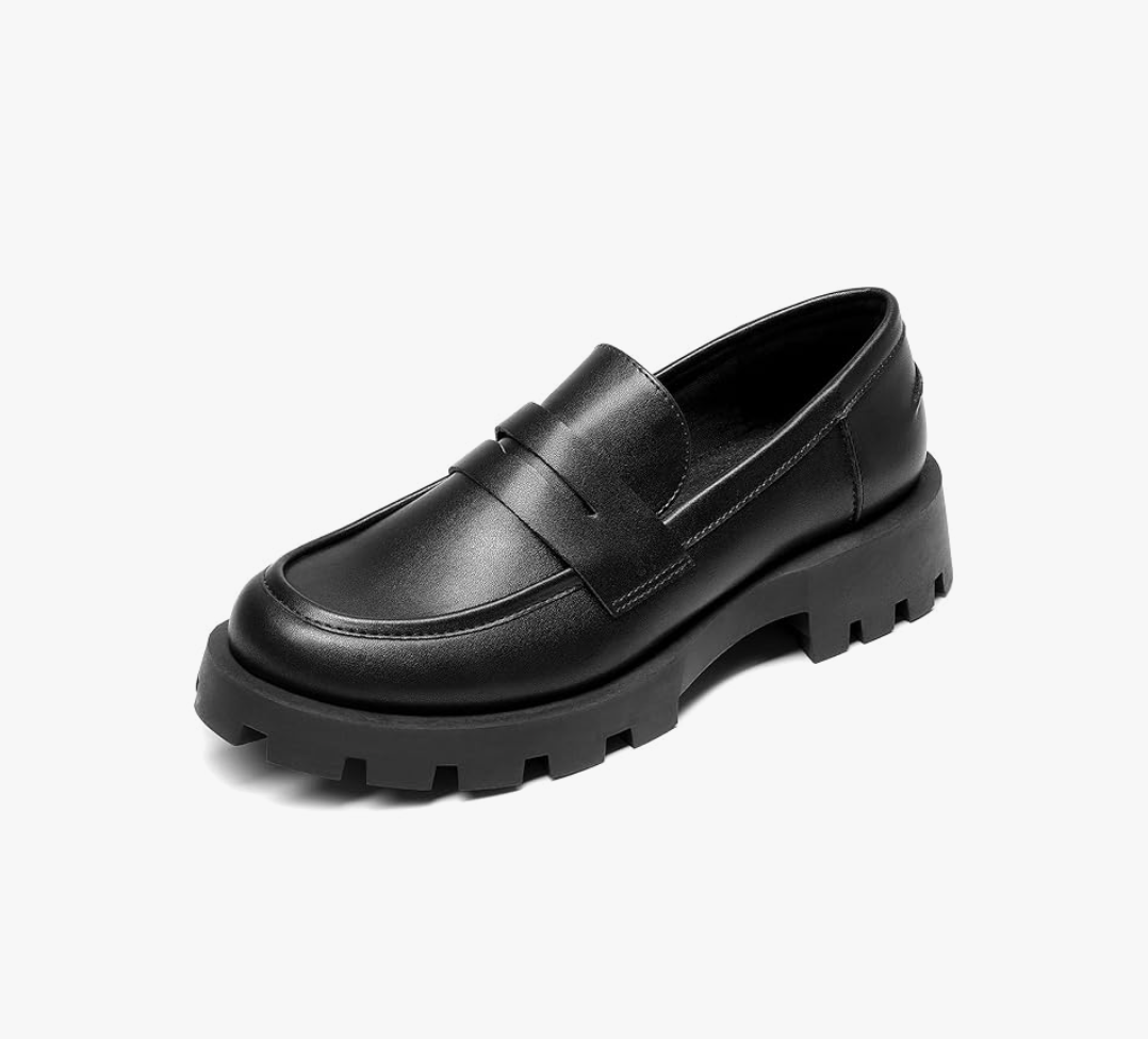 DREAM PAIRS Womens Loafers, Lug Sole Slip On Platform Chunky Penny Loafers for Women Dressy and Work, Business Casual Shoes for Women , Size 8