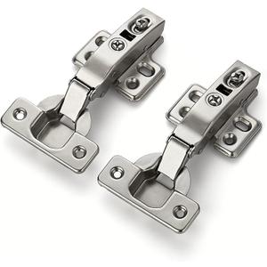 Ravinte 10 Pack 5 Pairs European Kitchen Cabinet Hinges Soft Close Full Overlay Cabinet Door Hinges Heavy-Duty Frameless Adjustable Concealed Cabinet Cup Hinge