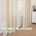 BGment 36 Inch Short Curtains for Small Window, Light Filtering Linen Burlap Textured Window Treatments Grommet Sheer Drapes for Kitchen Cafe, 2 Panels, Beige, 42 X 36 Inch