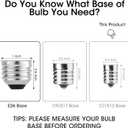 VISTERLITE E12/C7 Base LED Replacement Bulbs for ST38 Outdoor String Lights - Not Solar, Vinatge 1W LED Shatterproof Bulb, Warm White 2200K, 25 Pack