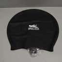 Extra Large Swim Cap for Braids and Dreadlocks Swimming Cap for Women Long Hair Braids Dreads Locs Thick Curly Hair Waterproof Silicone Swim Caps Keep Your Hair Dry (Black)