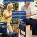 Aimerla K7 Foldable Garden Kneeler Seat, Upgraded Anti-Slip Base, 350LBS Capacity, 10.2" Wide EVA Pad & Detachable Cloud Cushion, 2-in-1 Kneeler Bench for Seniors, Gardening Gifts for Parents