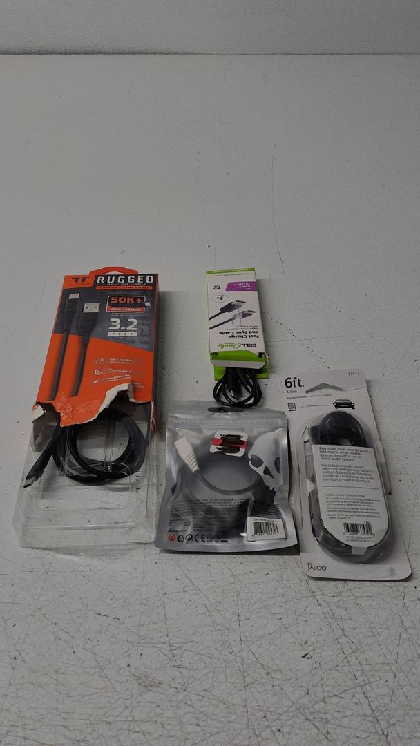 Audio And Charger Cable 4 Pack a