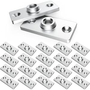 Fongone 20pcs Galvanized Ceiling Flange Hanger Plate Fits 1/2-inch Threaded Rod, Ceiling Flange Hanger for DIY Plumbing &Industrial Decor ,Galvanized Iron, Wall Mounting