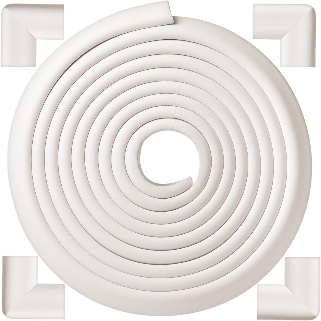 Mr. Pen- Furniture Corner & Edge Safety Bumpers, 15ft Edge & 4 Corners, Baby Proof Corners and Edges, Baby Proofing Corner Guards, Baby Corner Protector Guards, Edge Protector for Baby (Off-white)