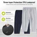 Yodilala TPU Incontinence Care Trousers,Adjustable Patient Care Trousers,Patient Diaper Pants Ideal for Bedridden Patients, Elderly, Mobility Impaired, Women on Periods(Gray,3XL) (Gray, XXXL)