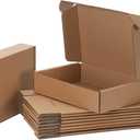 9x6x2 Shipping Boxes Set of 20, Brown Corrugated Cardboard Literature Mailer Box for Packaging, Mailing, Business
