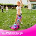 SLOOSH Bubble Lawn Mower Toddler Toys - Spill-Proof Bubble Machine Pretend Gardening Toy for Age 1 2 3 1-3 Year Old Toddler Indoor Outdoor Use, Baby Girl Push Toys Easter Birthday Gift (Pink)