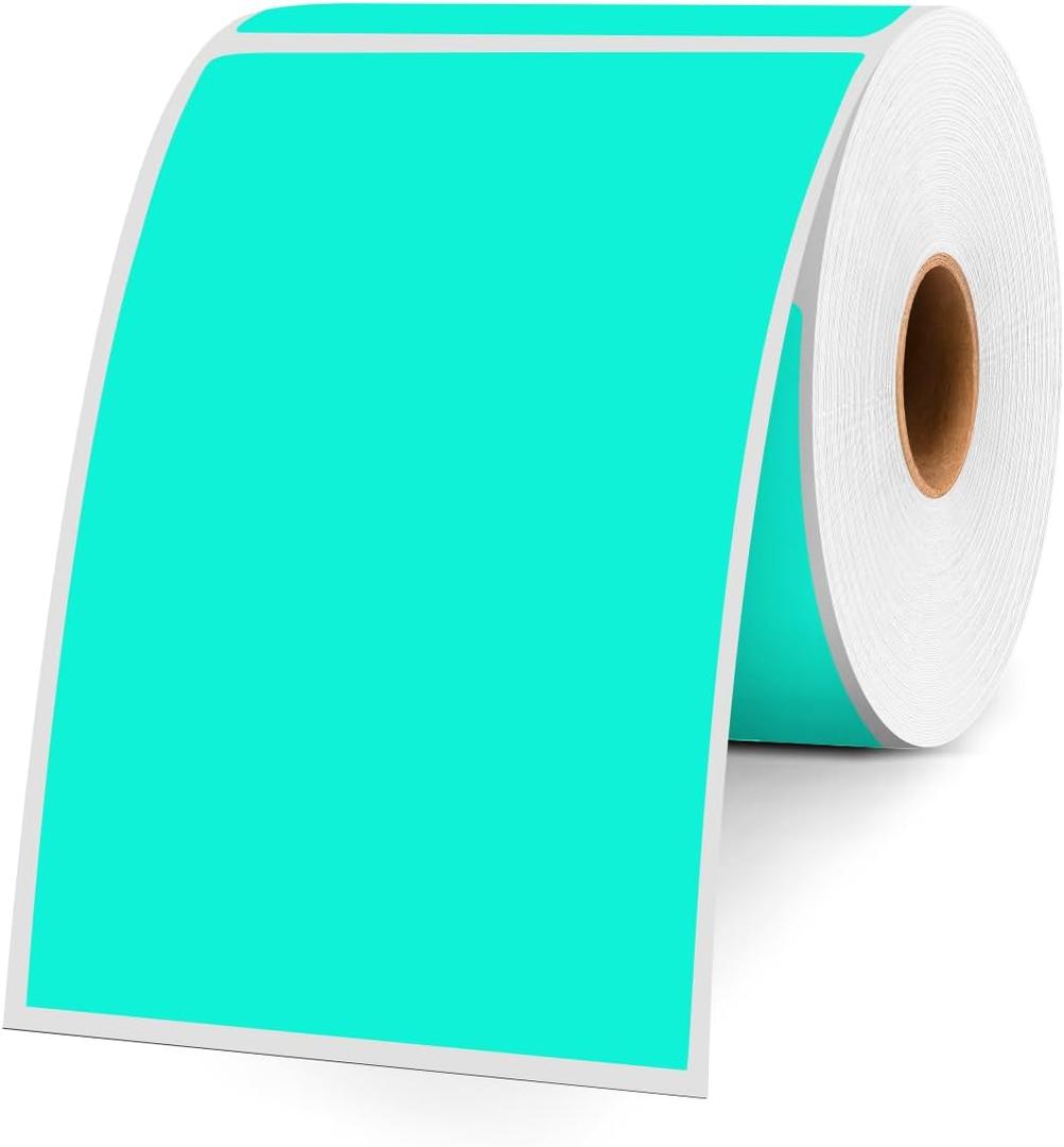 3 x 5 Inch 250Pcs Rectangle Color Coding Stickers,Strong Adhesion Moving Labels for Organization,Inventory,Business,Aqua