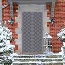 Magnetic Thermal Insulated Door Curtain,Fits Door Size 30'' x 80'', Durable Oxford Cloth Thicken Cotton Fiber Fill, Temporary Door Insulation Cover,Soundproof Weatherproof Doors Blanket (Gray)