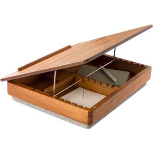 Lap Desk With Storage Compartment And Cushions 15x17 Inch