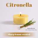 DEVI Fresh Citronella Highly Scented Tea Lights Candles 96 Pack, 4-5 Hours Natural Palm Tea Candles Bulk for Home Scented, Small Indoor Summer Scented Tealight Votives for Home, Patio Garden Yard