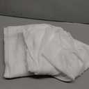 RYB HOME White Sheer Curtains Linen Texture Window Panels, Semi Sheer Light Filetring Rod Pocket & Back Tab Drapes for Bedroom, 52 x 84 inches, Pack of 2